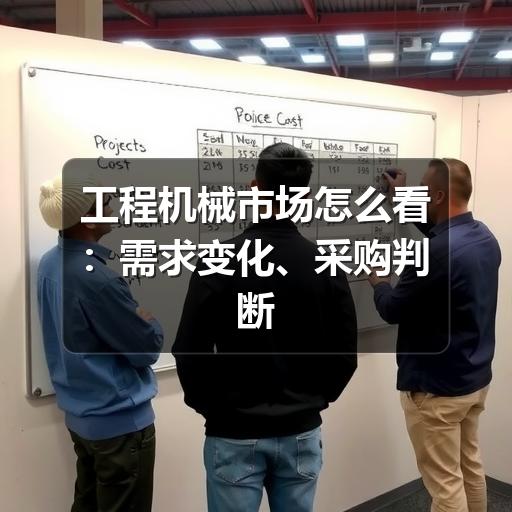 工程机械市场怎么看：需求变化、采购判断与风险避坑