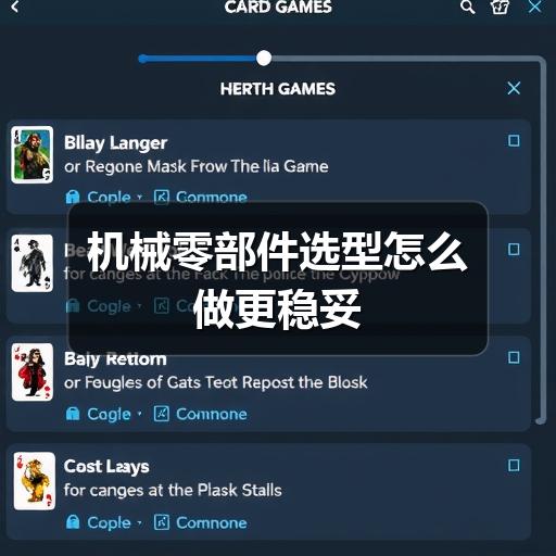 机械零部件选型怎么做更稳妥